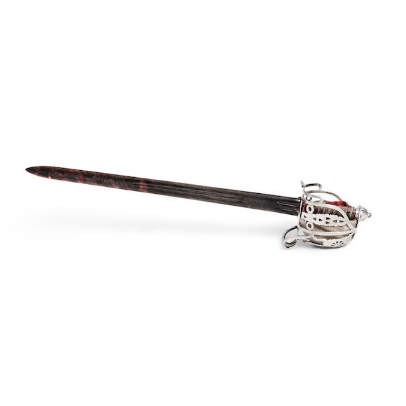 Tortoise Shell Pattern Sword Bonhams : A George V silver and tortoiseshell page turner in the form ...