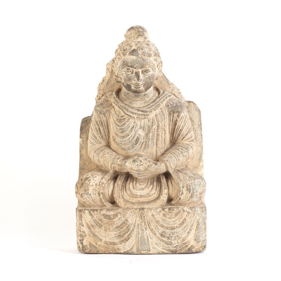 Bonhams : A GREY SCHIST FIGURE OF BUDDHA ANCIENT REGION OF GANDHARA ...