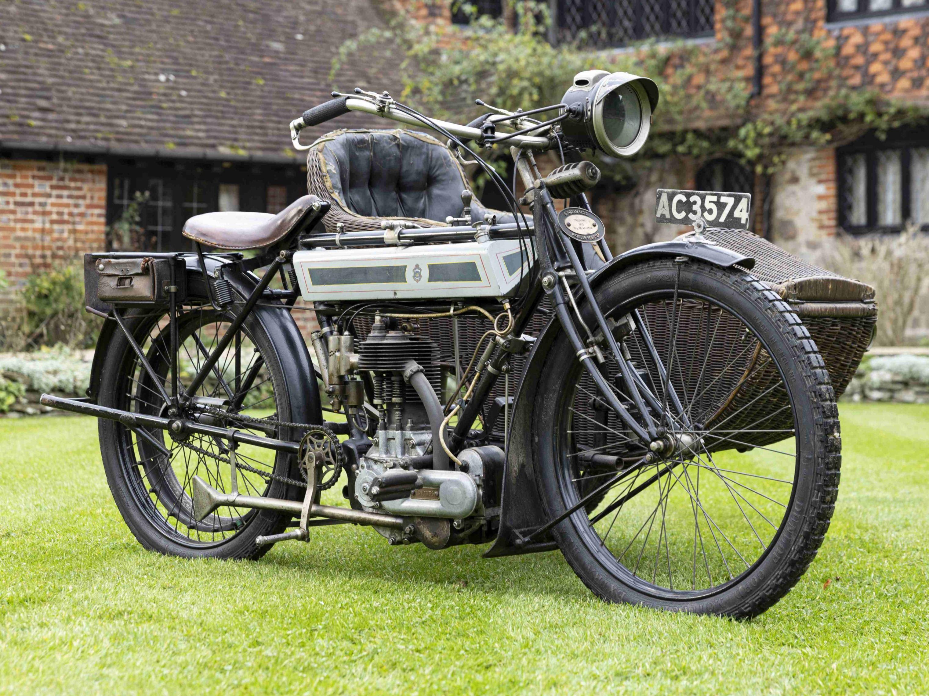 Bonhams Cars : 1913 Triumph 3½hp Motorcycle Combination Frame no ...