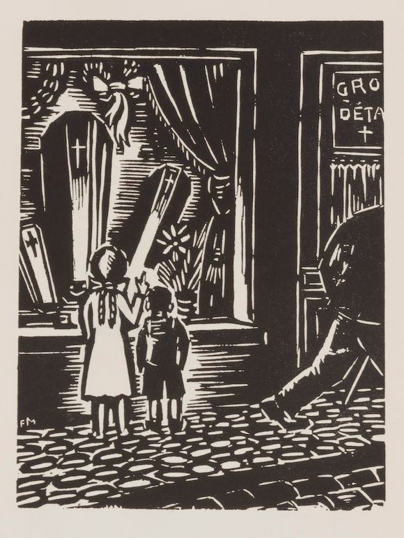 Gravure sur bois de Frans Masereel de Le soleil, numéro 33