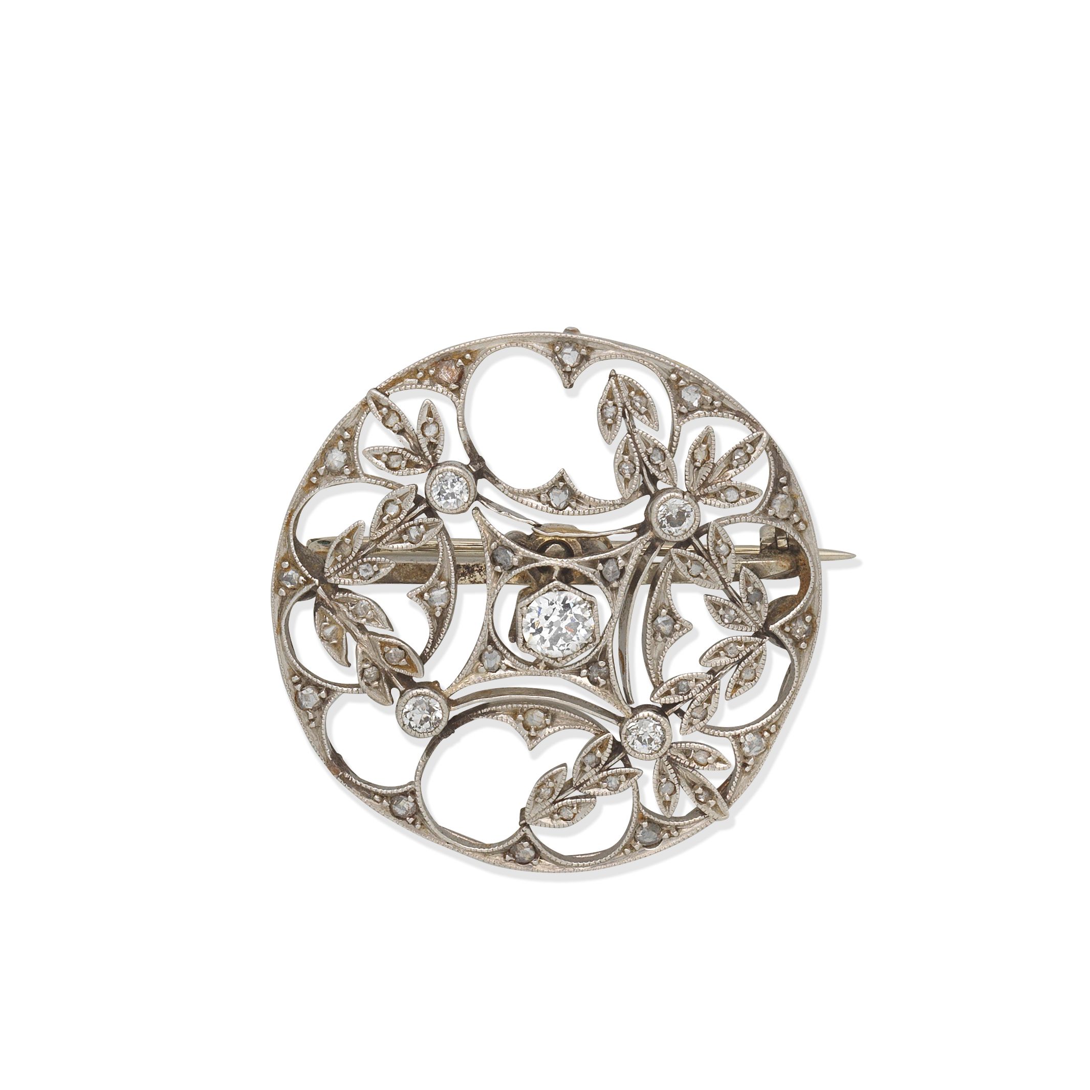 DIAMOND-SET BROOCH