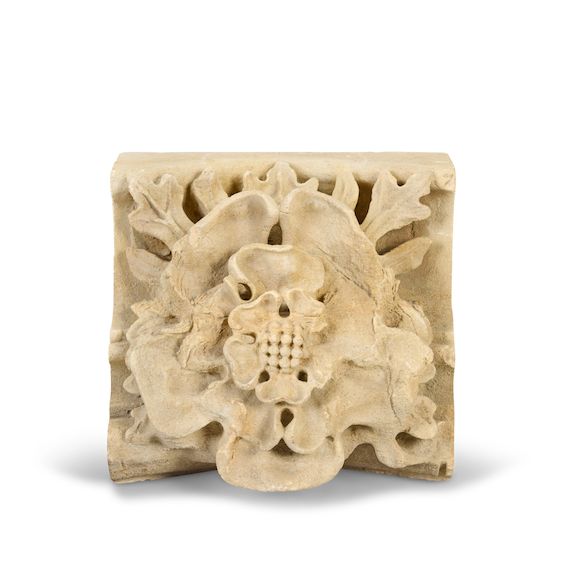 Bonhams : A Medieval carved stone rose Circa 1200-1400