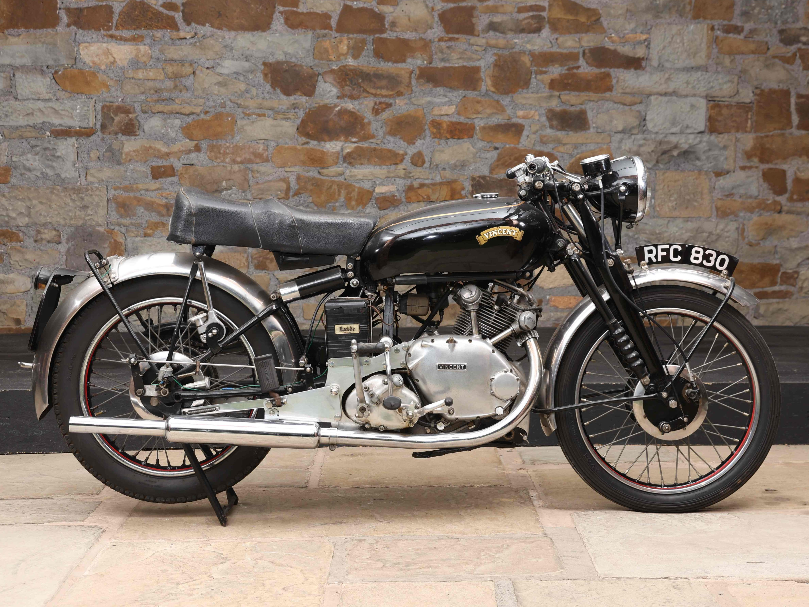 Bonhams Cars : c.1951 Vincent 499cc Comet Frame no. RC/1/8662 Rear ...