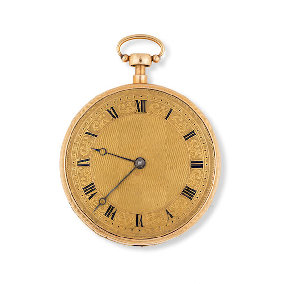 Cadran De Montre Gousset Ancien - Chronographe à Répétition Doré, émail Blanc