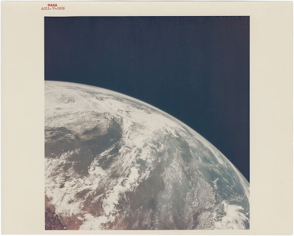 Bonhams Cornette de Saint Cyr : [Apollo 11] EARTH'S CURVATURE OVER THE ...