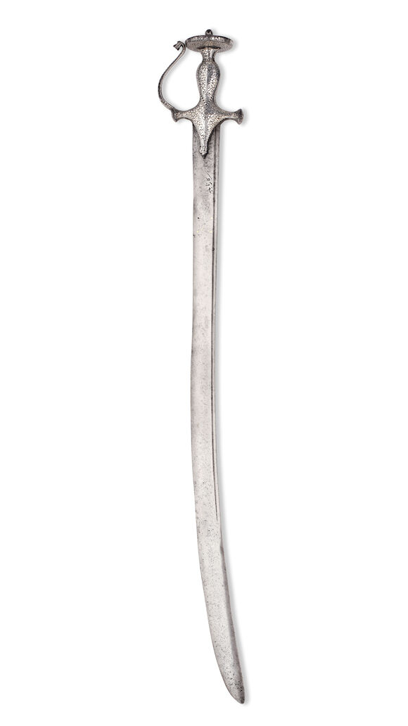 Bonhams : A silver koftgari-hilted steel sword (tulwar) from the Nabha ...