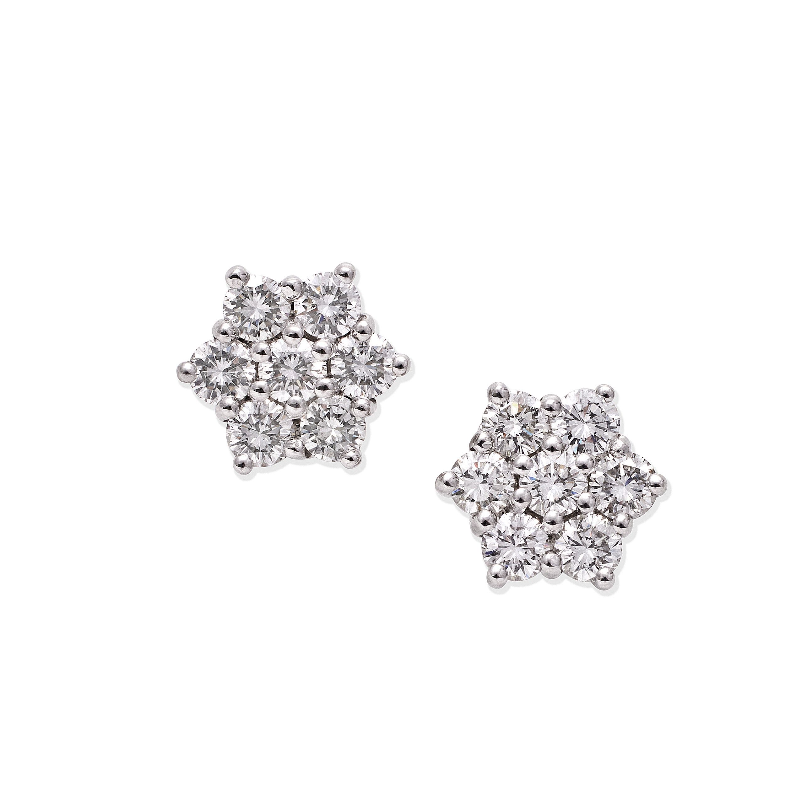 DIAMOND CLUSTER EARRINGS