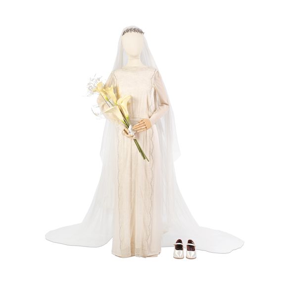 long dress flower Wedtrend Women A-Line Bridesmaid Dress with Slit Square Neck White Blue Flower  Long Wedding Guest Dress  WEDTREND