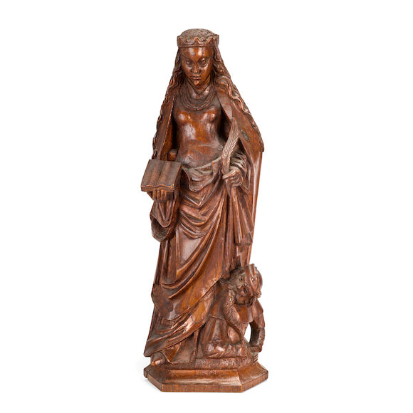 Bonhams : A late/early 17th 16th century carved oak figure of St ...