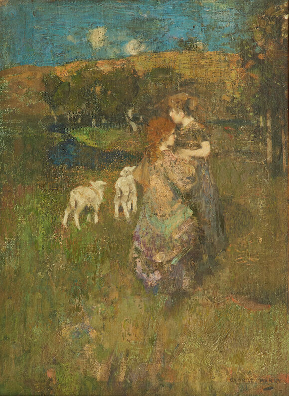 Springtime For Henry Bonhams : George Henry RA RSA RSW (British, 1858-1943) Springtime