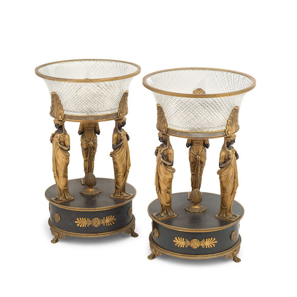 Bonhams : A pair of late 19th/early 20th century French gilt and ...