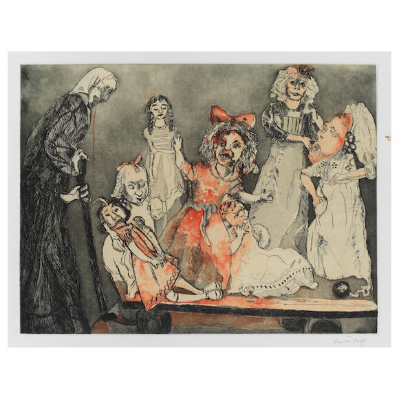 Bonhams : Dame Paula Rego R.A. (1935-2022) Death Goes Shopping Etching ...