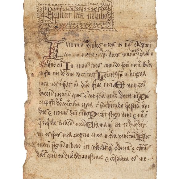 Bonhams : AMULET ROLL - A FIFTEENTH CENTURY 'SUNDAY LETTER' Manuscript ...