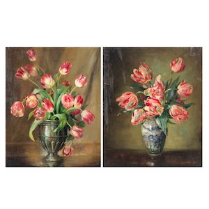 Cecil Kennedy (British, 1905-1997) Still lives of peonies