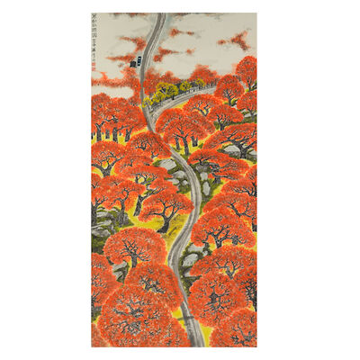 LUO QING (LO CH'ING, 1948-) Ten Thousand Red Maple Trees, 2006