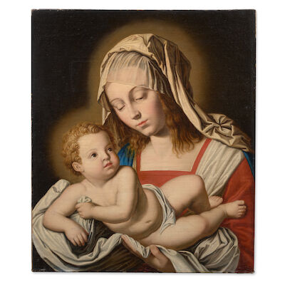Atelier de Giovanni Battista Salvi, dit Le Sassoferrato (Sassoferrato 1609-1685 Rome) Vierge à l'Enfant sans cadre │ unframed