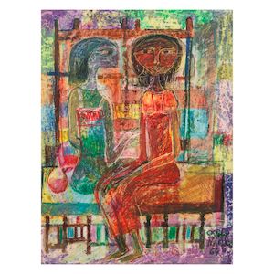 OMAR EL NAGDI, Omar El-Nagdi (Egypt, 1931-2019) Les Deux Amies
