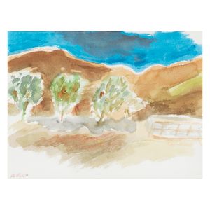 Etel Adnan, Etel Adnan (Lebanese, 1925-2021) View of Nicasio, California