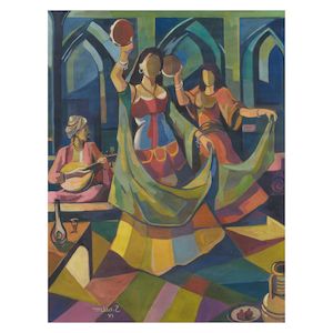 Hafiz Drubi, Hafiz Drubi (Iraq, 1914-1991) Untitled (Dancers)