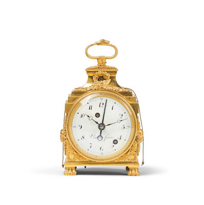 Pendule d'Officier Grande Sonnerie, début XIXe siècleAn early 19th century Grande Sonnerie 'pendule d'Officier' clock Vaucher Frères