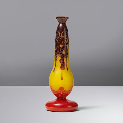 LE VERRE FRANÇAIS Vase Groseilles
