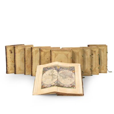 BLAEU (JAN) [Atlas maior] Nuevo Atlas o Teatro del Mundo, vol. 1-7 and 10 FIRST EDITION IN SPANISH, vol. 8-9 and 11 in Latin, Amsterdam, Jan Blaeu, 1659-1662