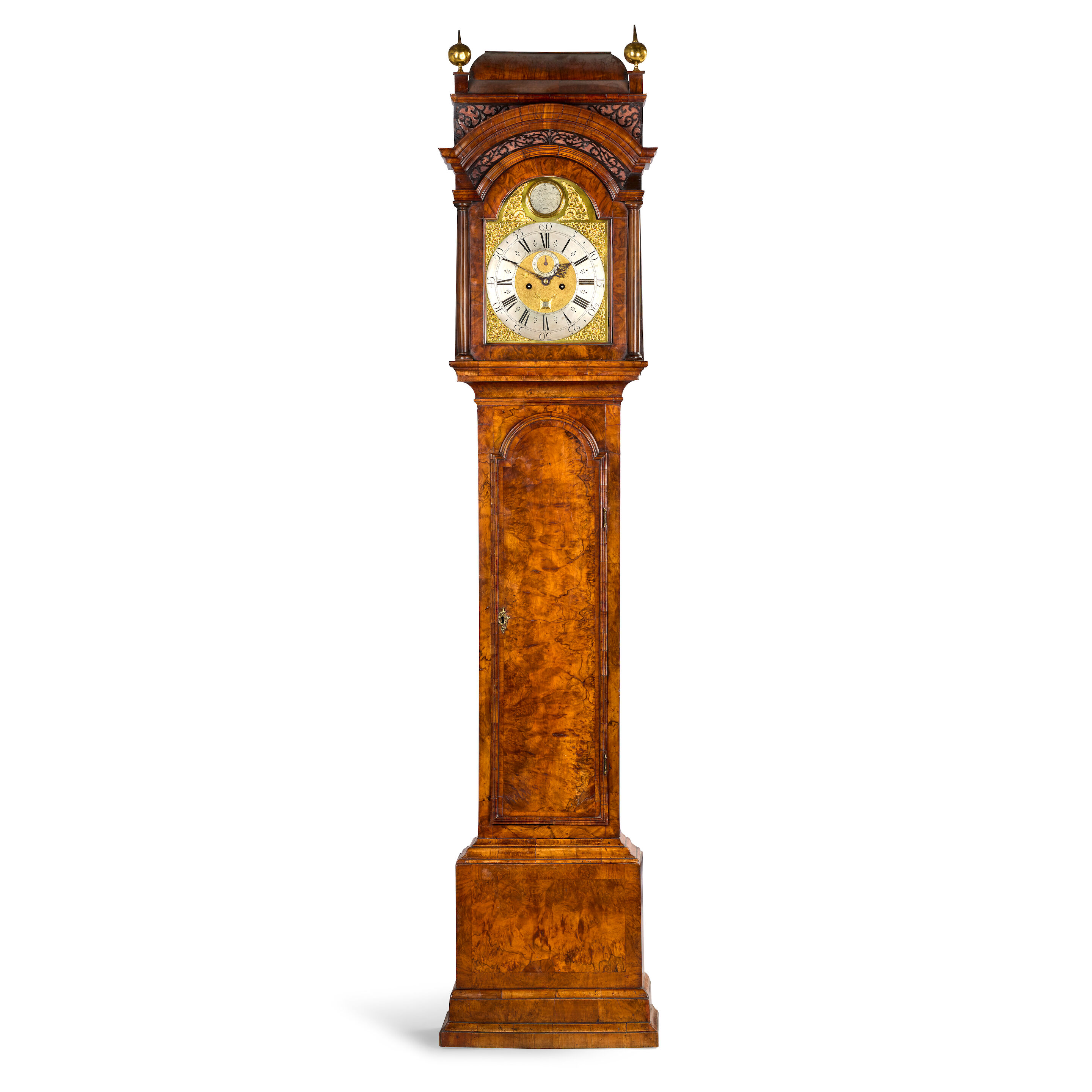A good first half of the 18th century walnut veneered striking longcase clock William Kipling, London
