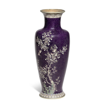 A CLOISONNÉ ENAMEL VASE Meiji period