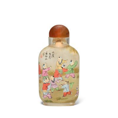 AN INSIDE-PAINTED 'BOYS' SNUFF BOTTLE Ye Zhongsan, dated bingchen year (1916) and of the period (2)