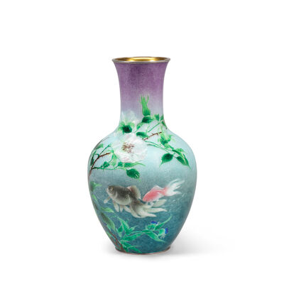 A FINE MORIAGE AND TOMEI-JIPPO CLOISONNÉ ENAMEL VASE Hayashi Kodenji, Meiji period