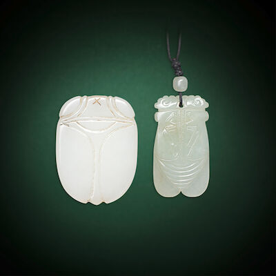 TWO JADE CICADAS Qing Dynasty (2)
