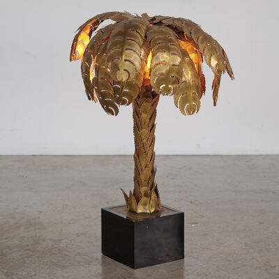 CHRISTIAN TECHOUEYRES (1944) Lampe palmier