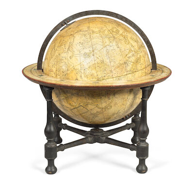 A Dudley Adams 12-inch celestial table globe, English, late 18th century