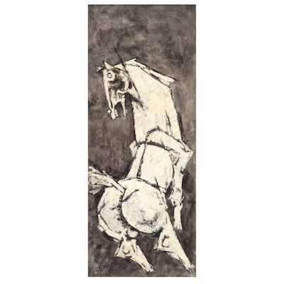 Maqbool Fida Husain (1915-2011) Untitled (Black Horse)