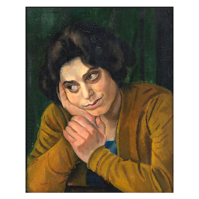 William Roberts R.A. (British, 1895-1980) Thoughts (Sarah) 50.8 x 40.6 cm. (20 x 16 in.) (Painted in 1929)