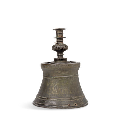 An Ottoman tinned-copper candlestick with dedicatory inscription to the shrine of Moses (possibly the shrine of Nabi Musa) in AH 1169/ AD 1755/6 Turkey, 17th/ 18th Century