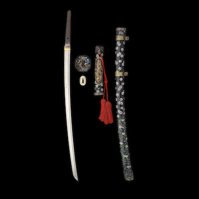MUNENAGA (DATES UNKNOWN) A Shin-shintō Katana in Cloisonné-Enamel Mounts Edo period (1615-1868), 19th century