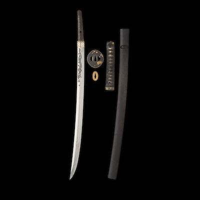 MANNER OF KURIHARA NOBUHIDE A Musashi Shin-shintō Chisa-Katana in Mounts Edo period (1615-1868), dated 1854