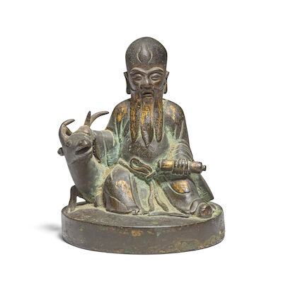 A PARCEL-GILT FIGURE OF SHOULAO 20th century