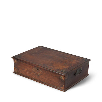 A LARGE HUANGHUALI DOCUMENT BOX AND COVER 18th century