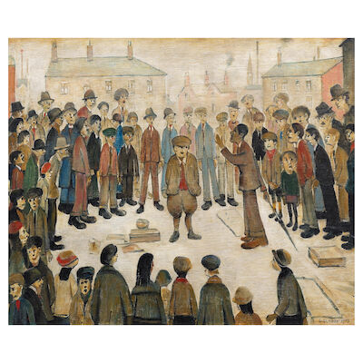 Laurence Stephen Lowry R.A. (British, 1887-1976) The Orator 51.1 x 61.3 cm. (20 1/8 x 24 1/8 in.)