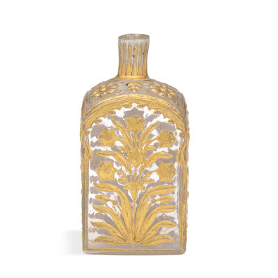 A Mughal gilt glass bottle Gujarat, 18th Century