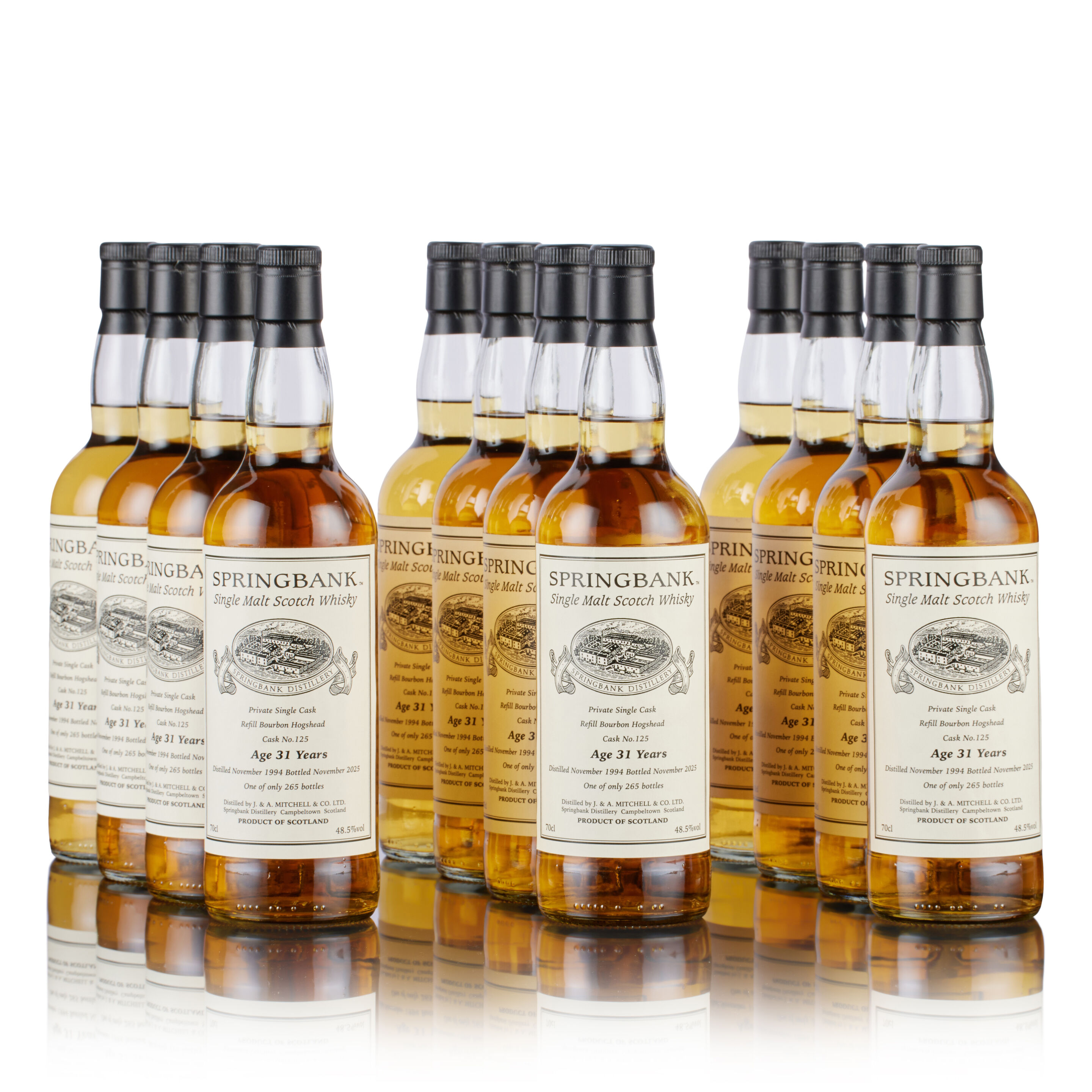 Springbank Cask #125 Refill Bourbon Hogshead 31 Years Old, 1994 (204 x 70cl)