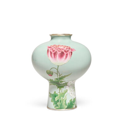A CLOISONNÉ ENAMEL 'PEONY' VASE Attributed to Goto Shozaburo of Kanagawa, Meiji period