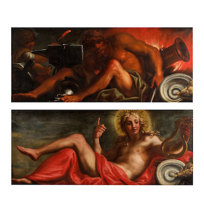 Domenico Piola (Gènes 1627-1703) Apollon et Vulcain (2)