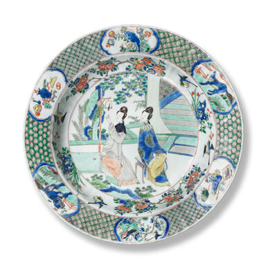 A FAMILLE VERTE 'LADIES' DISH Kangxi