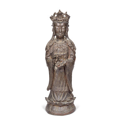 A GILT BRONZE FIGURE OF XIWANGMU Ming Dynasty