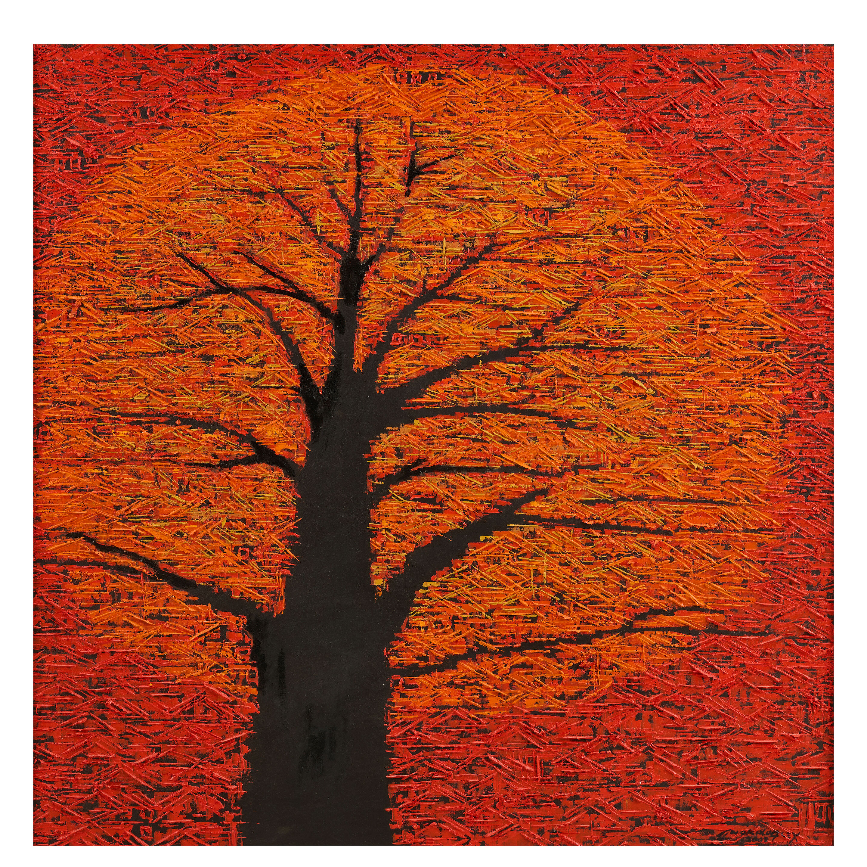 Alex Nwokolo, Sunset rooftop with tree