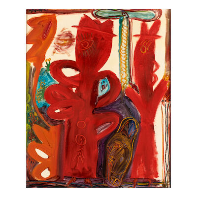 ALECOS FASSIANOS (1935-2022) Red figure in a garden