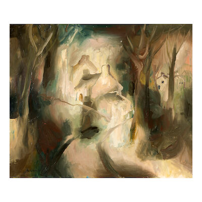 GEORGIOS GOUNAROPOULOS (1889-1977) Village dans la forêt